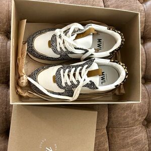 Brand new Madewell size 7 trainer sneakers. Leather and calf hair